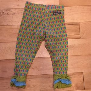 Matilda Jane Emerald Argyle Leggings 2T